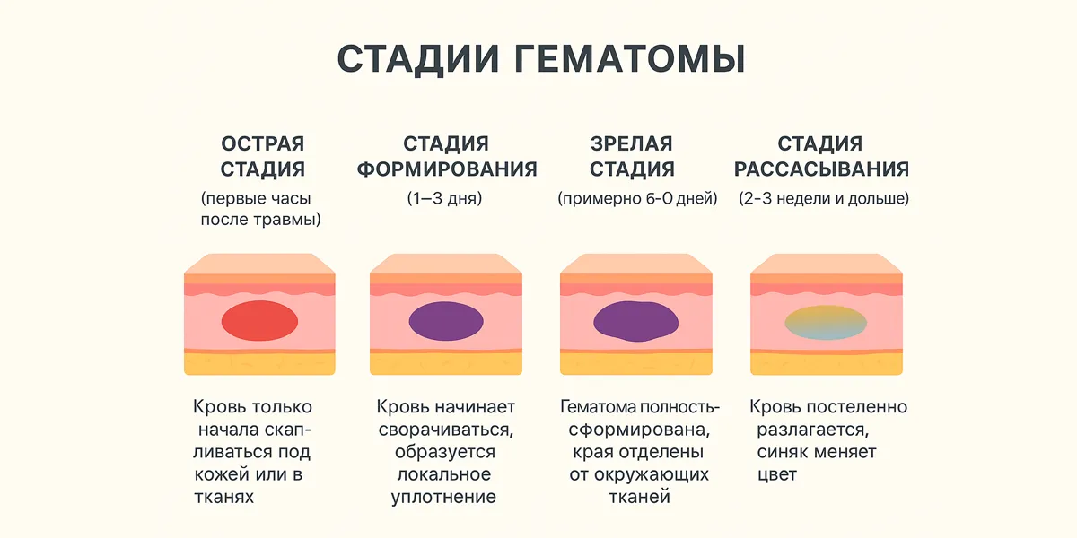 Стадии гематомы